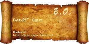 Bató Oguz névjegykártya